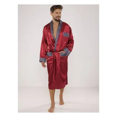 Men's bathrobe De Lafense Satin burgundy