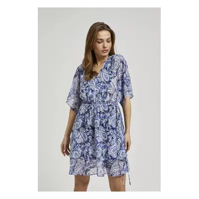 Women's patterned dress MOODO - navy