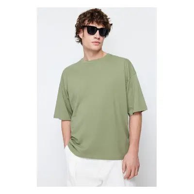 Trendyol Khaki Oversize/Wide Cut 100% T-Shirt