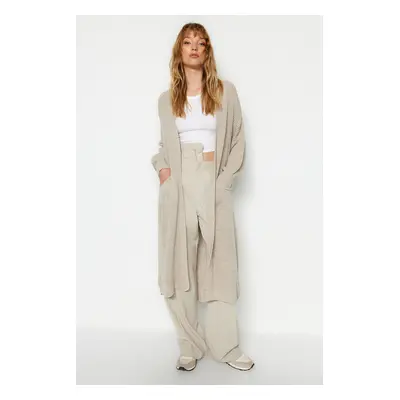 Trendyol Stone Maxi Basic kötöttáru Cardigan