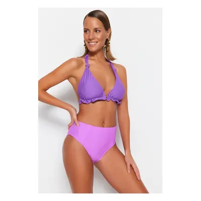 Trendyol Purple High Derék Normál lábú Bikini alsó