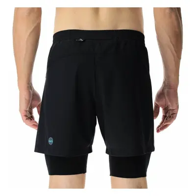 Men's Shorts UYN RUNNING EXCELERATION OW PERFORMANCE 2IN1 SHORT Black