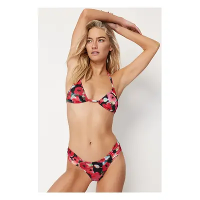 Trendyol Floral Patterned Triangle Regular Bikini Set