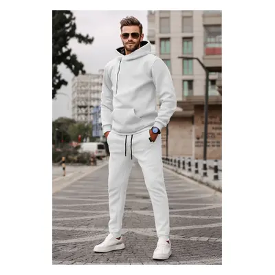 Madmext White Men's Tracksuit Set