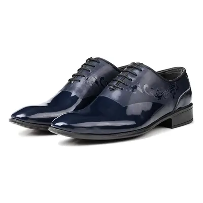 Ducavelli Tuxedo Genuine Leather Men's Classic Shoes Navy Blue