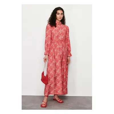 Trendyol Red Floral Woven Dress