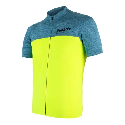 Men's Jersey Sensor Cyklo Motion Blue/Neon Yellow