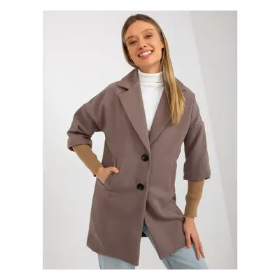 Brown coat with cuffs from OCH BELLA