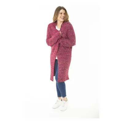 Şans Women's Plus Size Colorful Knitwear Thick Cardigan