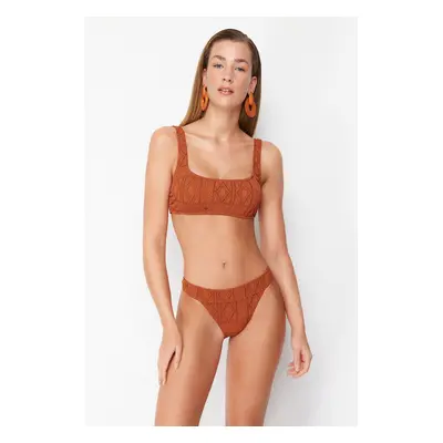 Trendyol Brown Bralette Premium Fabric Regular Bikini Set