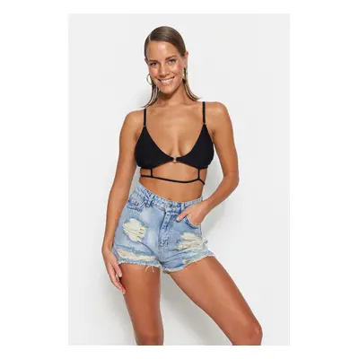 Trendyol Blue Denim Beach Shorts