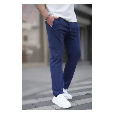 Madmext Navy Blue Open Leg Men's Sweatpants