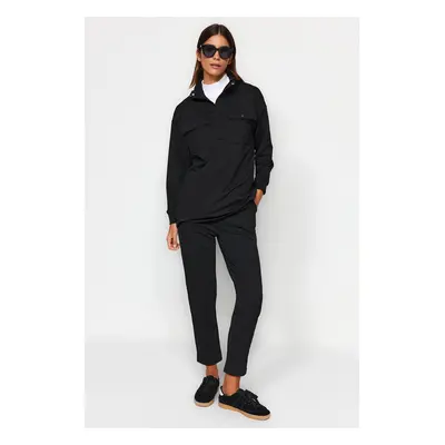 Trendyol Black Pocket Detailed Knitted Tracksuit Set