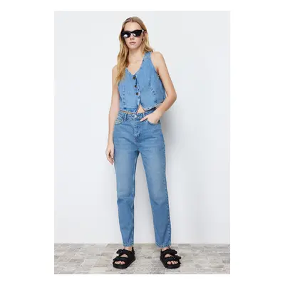 Trendyol Blue More Sustainable High Waist Mom Jeans