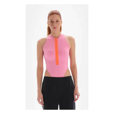 Dagi Pink Women's Bodysuit With Zipper