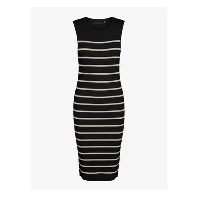 Black Women's Striped Dress Vero Moda Gizelle - Women