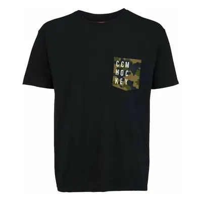 Men's T-shirt CCM CAMO POCKET S/S TEE Black