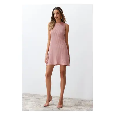 Trendyol Pink Super Mini Knitwear Viral Dress