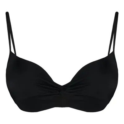 Trendyol Black Balconette Gathered Push Up Bikini Top