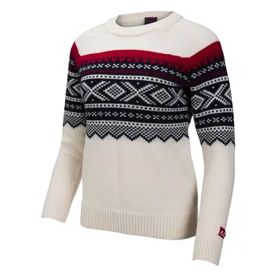 Women's Sweater Ulvang Marius Round Neck Vanilla/Ulang Red