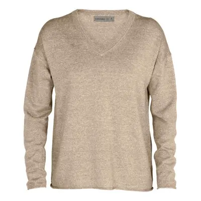 Svetr Icebreaker Flaxen LS V Sweater