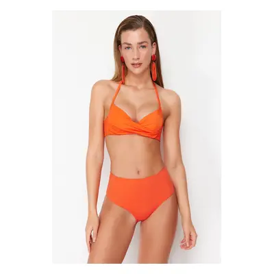 Trendyol Red High Waist Hipster Bikini Bottom