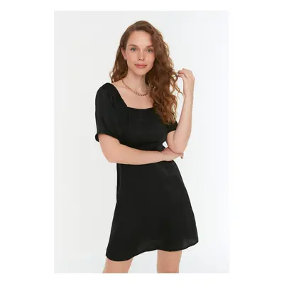 Trendyol Black Square Collar Dress