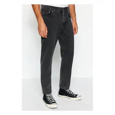 Trendyol Anthracite Relax Fit Boyfriend Jeans Denim Trousers