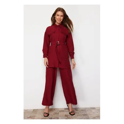 Trendyol Red Woven Two-Piece Set