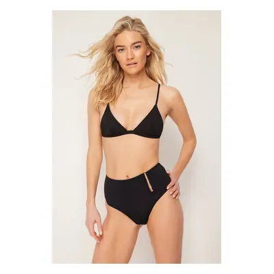 Trendyol Black Accessory High Waist Hipster Bikini Bottom