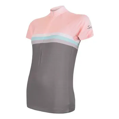 Women's cycling jersey Sensor Cyklo Summer Stripe Grey/Pink