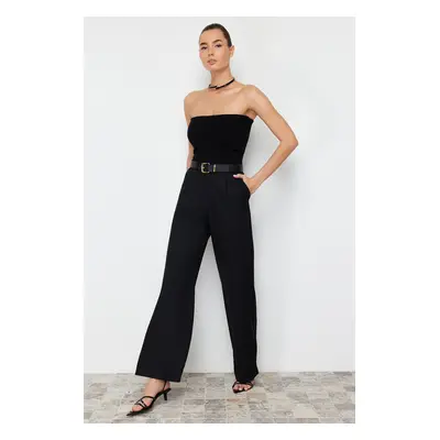 Trendyol Black Wide Leg/Wide Leg Woven Pants