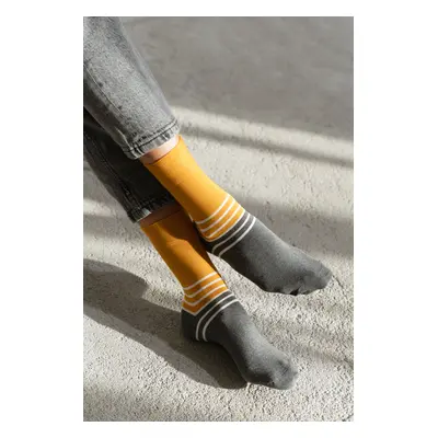 Two Color Socks Mustard Mustard