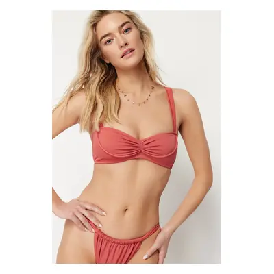 Trendyol Dusty Rose Bralet Gathered Bikini Top