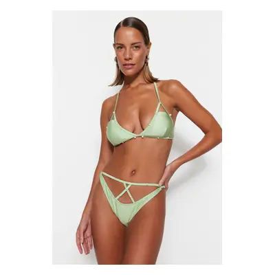 Trendyol Green Cut Out/Window High Leg Bikini alsó