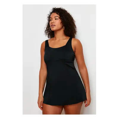 Trendyol Curve Black Square Neck Swimsuit