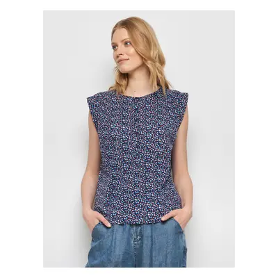 Red-blue patterned blouse Tranquillo Lamin