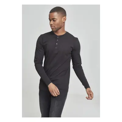 Henley L/S Basic T-Shirt Black