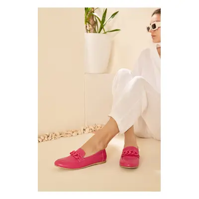 Yaya by Hotiç Fuchsia Pedestrian Women's Loafers