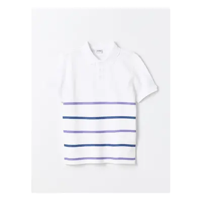 LC Waikiki Striped Polo Neck Short Sleeve Boys T-Shirt