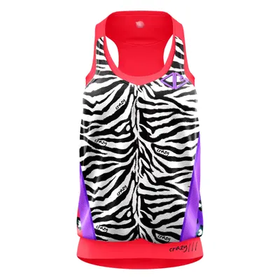 Women's Tank Top Crazy Idea Top Break Black/Zebra