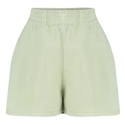 Trendyol Mint 100% Tencel™ Elastic Waist Denim Shorts & Bermuda