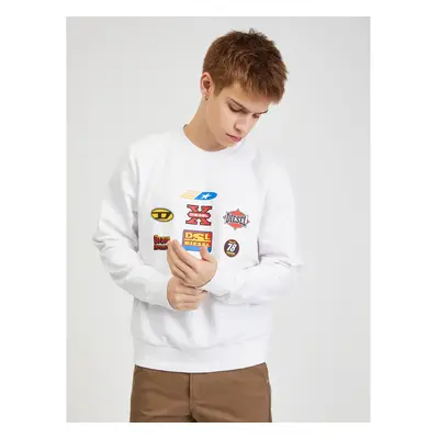 White Men's Sweatshirt Diesel - Men