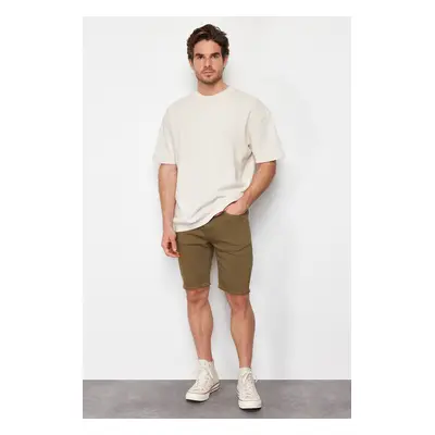 Trendyol Khaki Regular Fit Stretchy fabric Denim Jeans Shorts