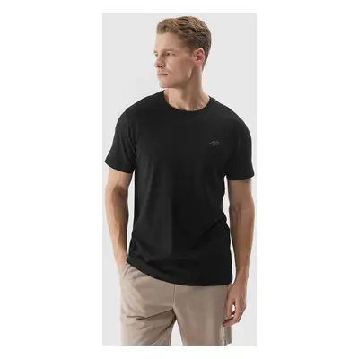 Men's Plain T-Shirt Regular 4F - Black