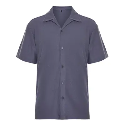 Trendyol Indigo Relaxed Fit Open Collar Shirt