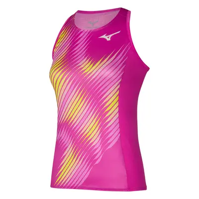 Dámské tílko Mizuno Printed Tank Fuchsia fedora