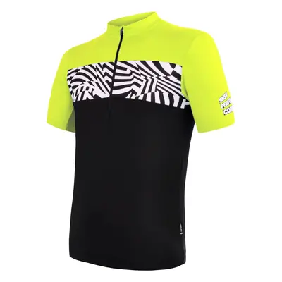 Men's Jersey Sensor Cyklo Miles Black/Neon Yellow