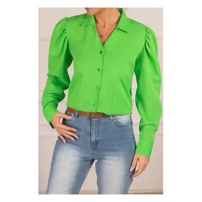 armonika Women's Green Watermelon Sleeve Fit Cut Shirt