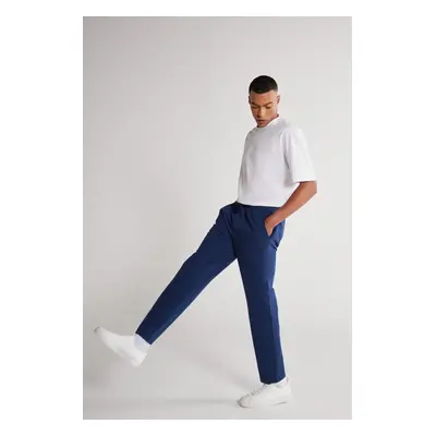 AC&Co / Altınyıldız Classics Unisex Indigo Standard Fit Normal Cut, Flexible Cotton Sweatpants w